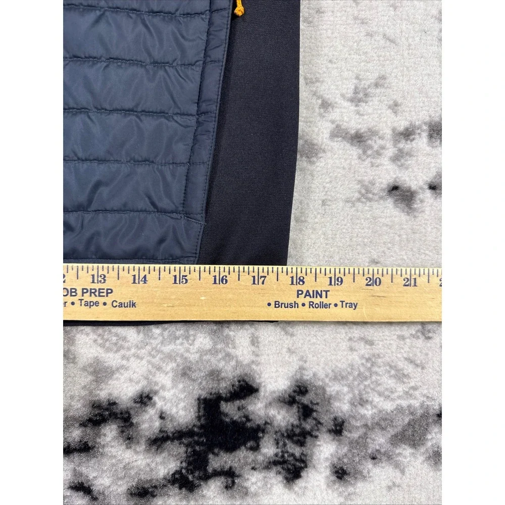 Eddie Bauer Puffer‎ Vest Mens Small Navy Blue Quilted Insulated Full Zip Gorp